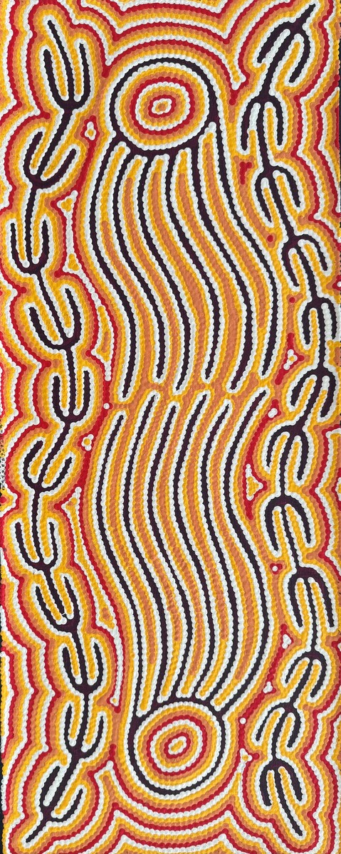 Majardi Jukurrpa (Hairstring Belt/Skirt or Tassel Dreaming) - Mina Mina