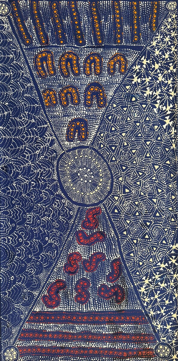 Lukarrara Jukurrpa (Desert Fringe-rush Seed Dreaming)
